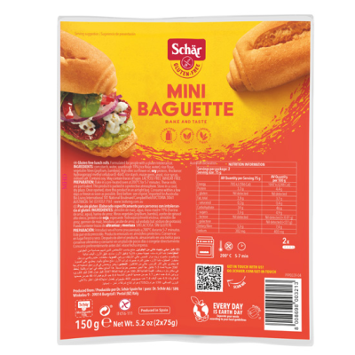 Schar Gluten Free Mini Baguettes 150gr (2x75g)