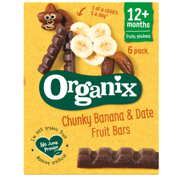 Organic Children's Fruit Bars Banana/Dates Organix +12 months (6x17gr)