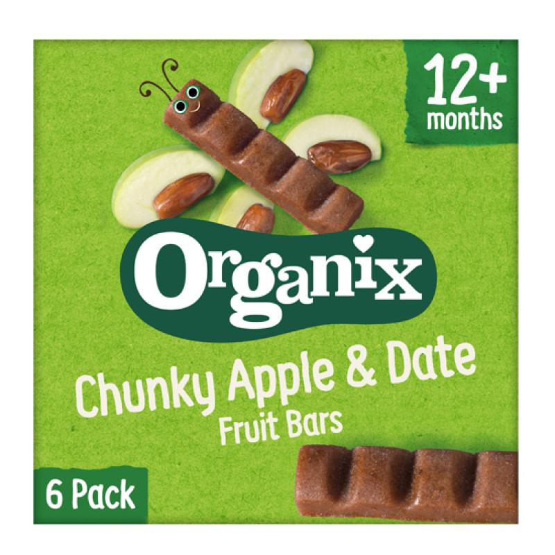 Organic Children's Fruit Bars Apple/Dates Organix +12 months (6x17gr)