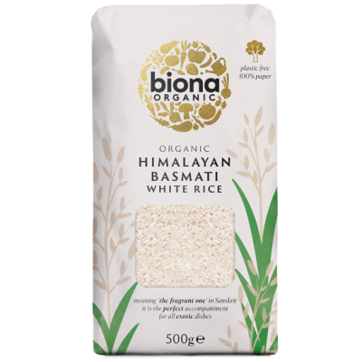 Organic Himalayan Basmati Rice White Biona 500gr