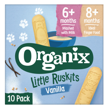 Organic Teething Cookies Vanilla Organix +6 months (10x6gr)