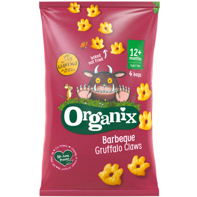 Organic Baby Snack Corn Barbeque with Tomato & Spices Organix +12 months (4x15gr)