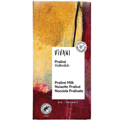 Organic Milk Chocolate with Praline Vivani 100gr