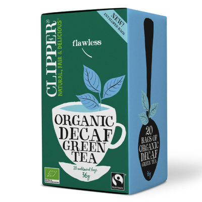 Organic Green Tea Decaffeinated Clipper 20 Sachets 36gr