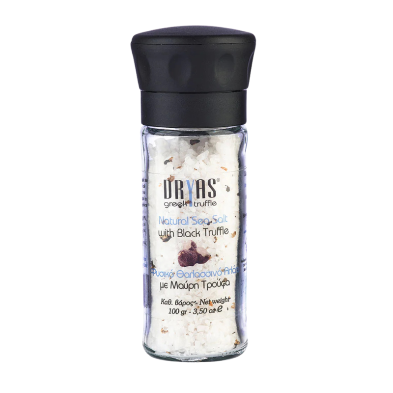 Natural Sea Salt Mill with Dryas Black Truffle 100gr