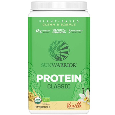 Organic Brown Rice Protein Classic with Vanilla Flavor Sunwarrior 750gr
