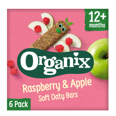 Organic Children's Oatmeal Bars Raspberry/Apple Organix +12 months (6x23gr)