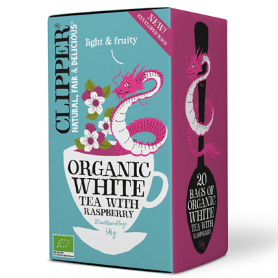 Organic White Tea with Rasberry Clipper 20 Bags 34gr
