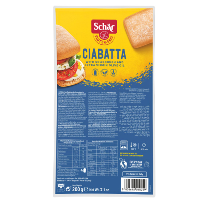 Schar Gluten Free Round Ciabatta Bread 200gr (4x50g)