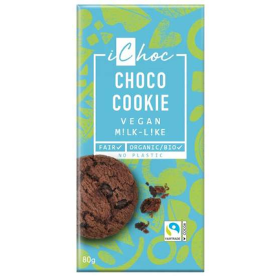 Vegan Chocolate with Cocoa Biscuit iChoc Vivani 80gr