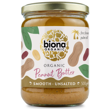 Organic Peanut Butter Smooth Without Salt Biona 500gr