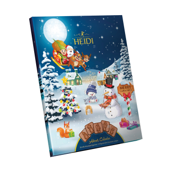 Christmas Advent Calendar with Heidi Milk Chocolates 110gr