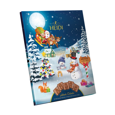 Christmas Advent Calendar with Heidi Milk Chocolates 110gr