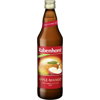 Organic Apple-Mango Juice Without Sugar Rabenhorst 750ml