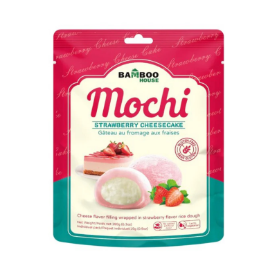 Mochi με Γέμιση Πάστα Cheesecake Φράουλα Bamboo House 180gr