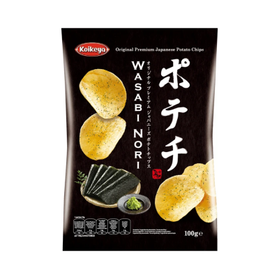 Vegan Πατατάκια με Γεύση Wasabi & Ψημένο Φύκι Nori Koikeya 100gr