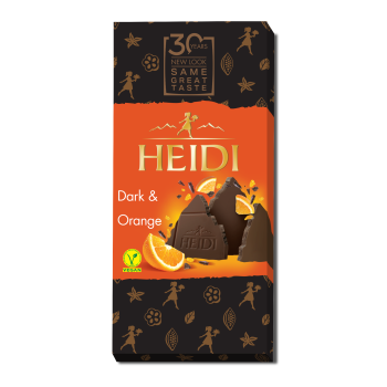 Μαύρη Σοκολάτα με Πορτοκάλι Heidi 80gr