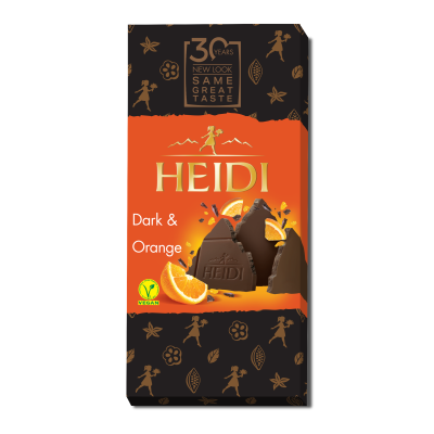 Μαύρη Σοκολάτα με Πορτοκάλι Heidi 80gr