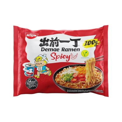 Στιγμιαία Σούπα Noodles Ramen Πικάντικη Nissin 100gr