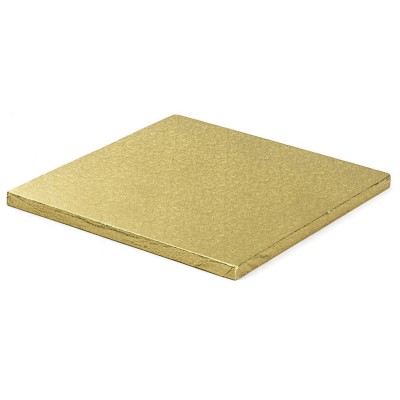 Δίσκος Τετράγωνος 1.3cm Χρυσό 20cm
