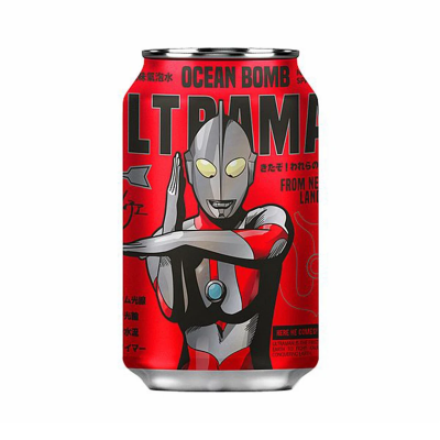 Ανθρακούχο Νερό με Γεύση Ramune Ultraman Ocean Bomb 330gr