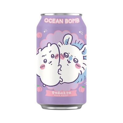 Ανθρακούχο Νερό με Γεύση Ροδάκινο Ocean Bomb 330gr