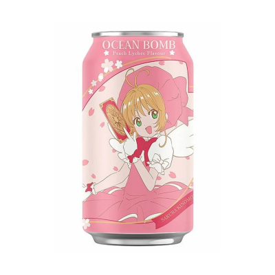 Ανθρακούχο Νερό με Γεύση Ροδάκινο & Λίτσι Cardcaptor Sakura Ocean Bomb 330gr