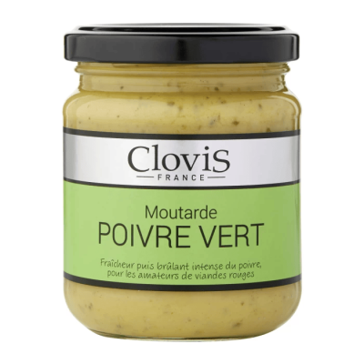Γαλλική Μουστάρδα με Πράσινο Πιπέρι Clovis 200gr