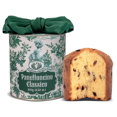 Mini Πανετόνε σε Μεταλλικό Κουτί Rustichella d'Abruzzo 100gr