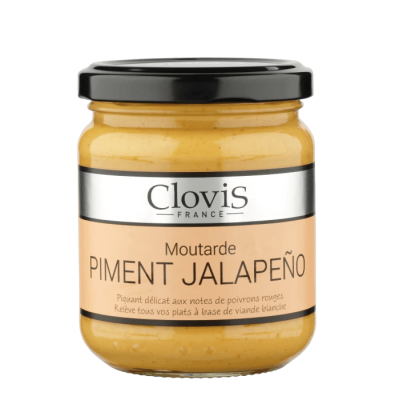 Καυτερή Γαλλική Μουστάρδα με Κόκκινη Πιπεριά Jalapeno Clovis 200gr