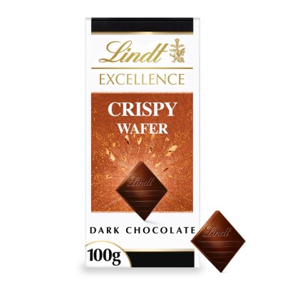 Μαύρη Σοκολάτα Crispy Wafer Lindt 100gr