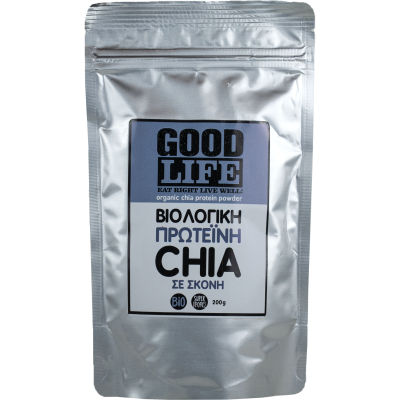 Vegan Βιολογική Πρωτεΐνη Chia σε Σκόνη Χωρίς Γλουτένη Good Life 200gr