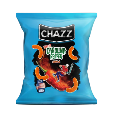 Γαριδάκια Καλαμποκιού με Γεύση Πιπεριά Carolina Reaper Chazz 100gr