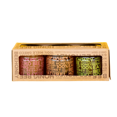 Σετ Δώρου Μελιών Mini Luxury Line (Πεύκο/Δάσος/Άνθος) HoneyBeeHoney 150gr