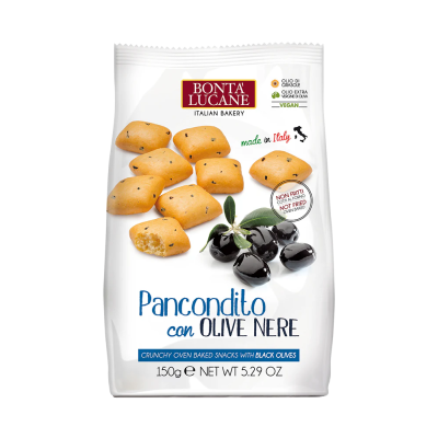 Ψητό Σνακ Pancondito με Μαύρες Ελιές Bonta Lucane 150gr