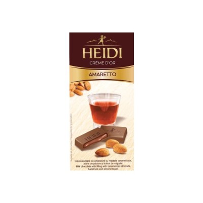Σοκολάτα Γάλακτος Γεμιστή με Amaretto Heidi 90gr