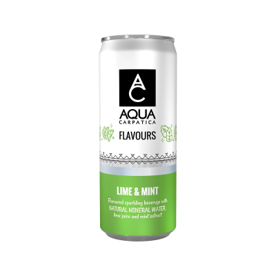 Αναψυκτικό με Γεύση Lime & Μέντα AQUA Carpatica 330gr