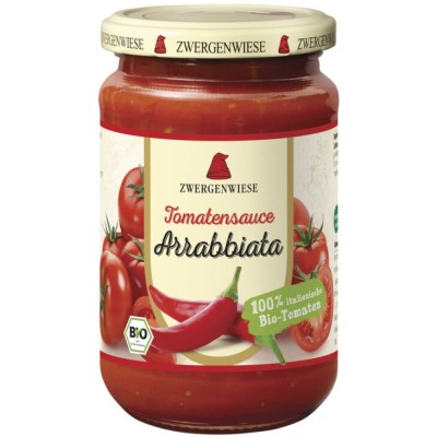 Βιολογική Σάλτσα ντομάτας Αραμπιάτα Zwergenwiese 340gr