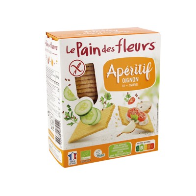 Βιολογικά Τραγανά Κράκερ Καλαμποκιού με Κρεμμύδι Le pain des fleurs 150gr