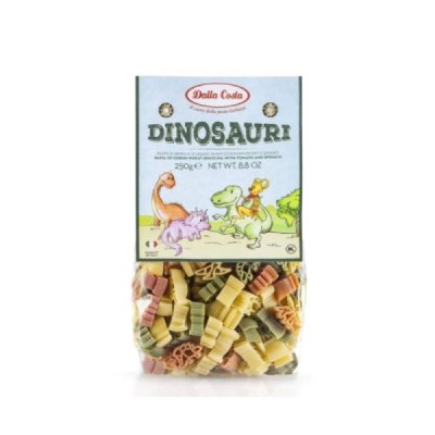 Παιδικά Ζυμαρικά Dinosaur με Ντομάτα και Σπανάκι Dalla Costa 250gr