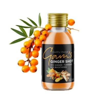 Ginger Shot με Κουρκουμά & Ιπποφάες Gam's 60gr