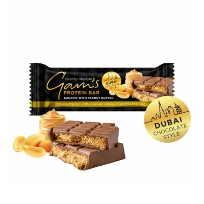 Μπάρα Πρωτεΐνης με Φυστικοβούτυρο Dubai Style Gam's 60gr