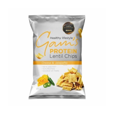 Τσιπς Φακής Πρωτεϊνικά με Γεύση Τυρί & Jalapeno Gam's 65gr