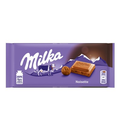 Σοκολάτα Γάλακτος με Γέμιση Noisette Milka 90gr