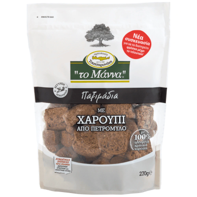 Παξιμάδι με Χαρούπι από Πετρόμυλο Το Μάννα Τσατσαρωνάκη 270gr