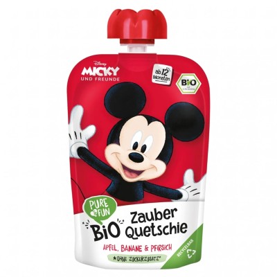 Βιολογικός Φρουτοπολτός Ανάμεικτος Mickey +12 μηνών Pure & Fun 100gr