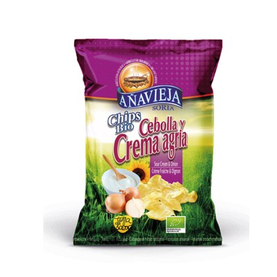 Βιολογικά Πατατάκια  με Κρέμα Γάλακτος και Κρεμμύδι Anavieja 100gr