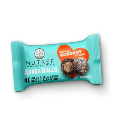 Energy Balls Adoraballs Double Coconut Dream Χωρίς Ζάχαρη Nutree 40gr