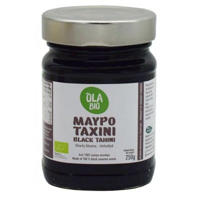 Βιολογικό Ταχίνι Ολικής Άλεσης από Μαύρο Σουσάμι Ola Bio 250gr