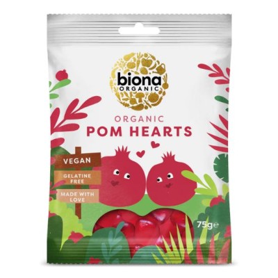 Βιολογικά Ζελεδάκια με Ρόδι Pom Hearts Biona 75gr